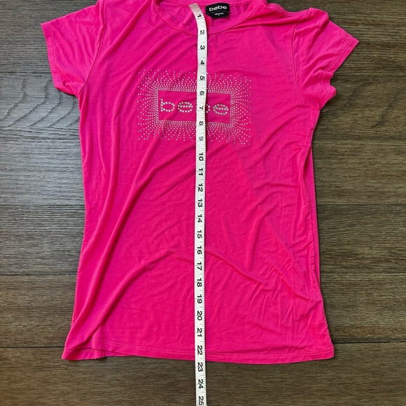 Women’s y2k pink Bebe tee with rhinestones - Picture 7 of 9